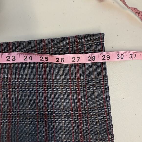 Veronica Beard Brixton Wool Pants Womens Size 6 Grey Plaid Wide Leg Academia - Picture 7 of 8